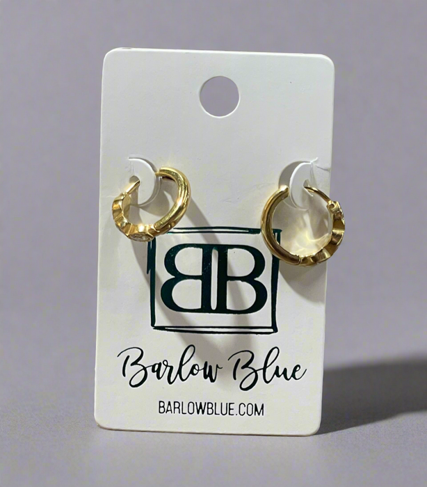 Gold Marquise Band Earrings