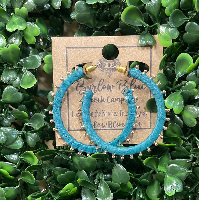 Gold Studded Hoop Earrings -4 Colors!