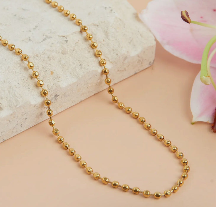Waterproof Gold 16” Ball Chain Necklace