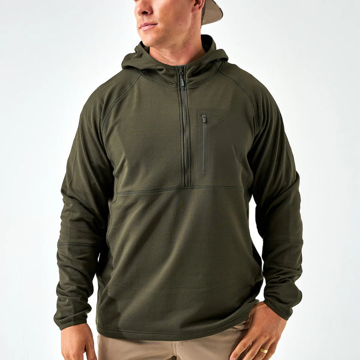 Burlebo Mallard Green Blaze Tech Quarter Zip