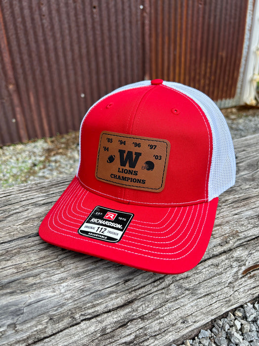 Weir Lions Football State Championships Hat on Richardson 112