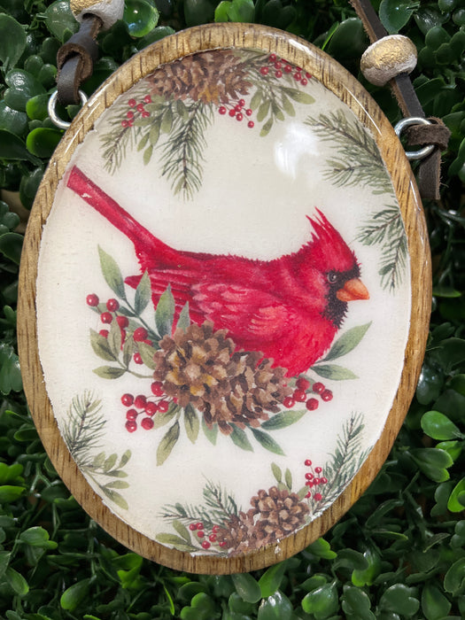Cardinal Mango Wood Ornaments- 3 Styles!