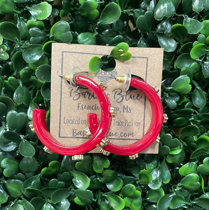 Paw Print Hoop Earrings -4 Colors