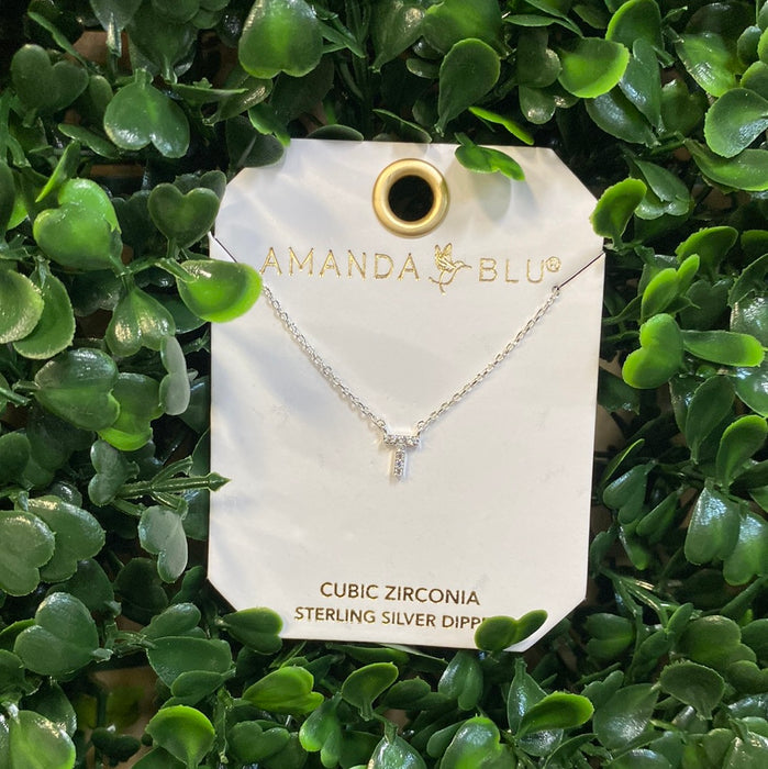 Rhinestone Initial Necklace - 2 Colors!