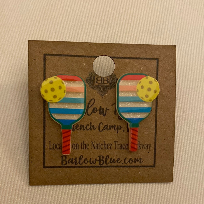 Acrylic Pickle Ball/Paddle Earrings