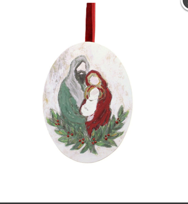 4x6" Jewel Tone Holy Family MDF Ornament