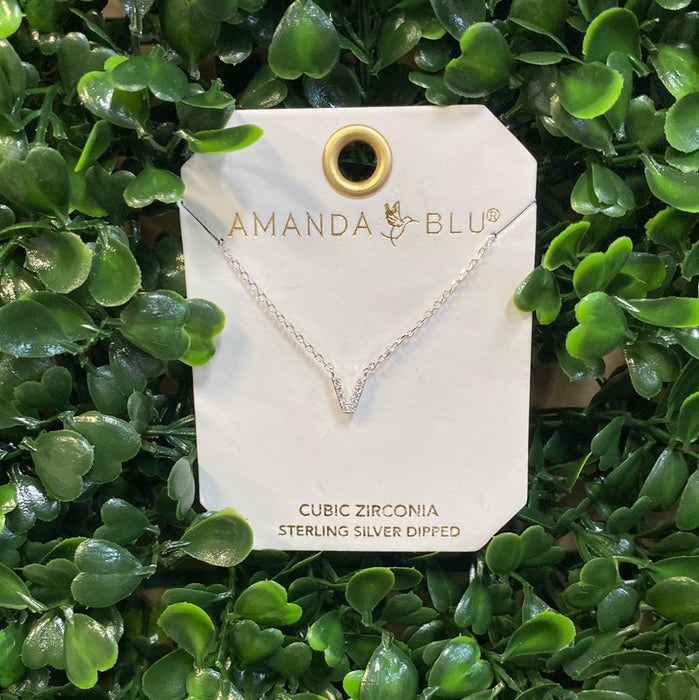 Rhinestone Initial Necklace - 2 Colors!