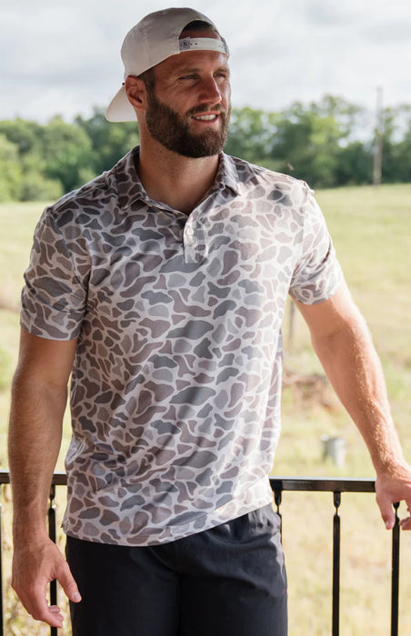 Burlebo Classic Deer Camo Performance Polo