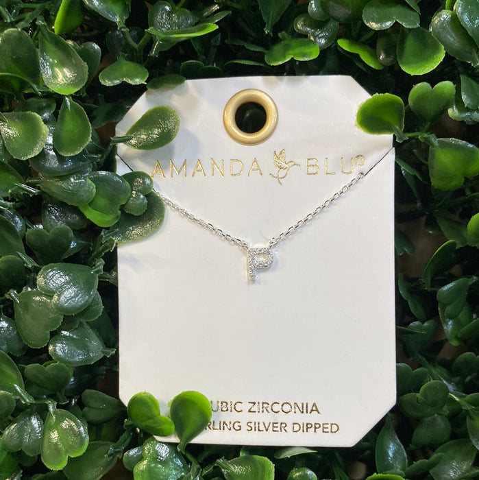 Rhinestone Initial Necklace - 2 Colors!