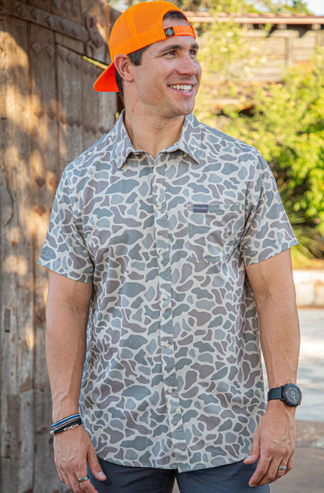 Burlebo Classic Deer Camo Performance Button Up