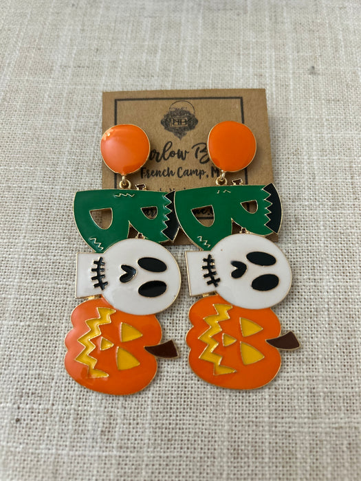 "Boo" Halloween Earrings