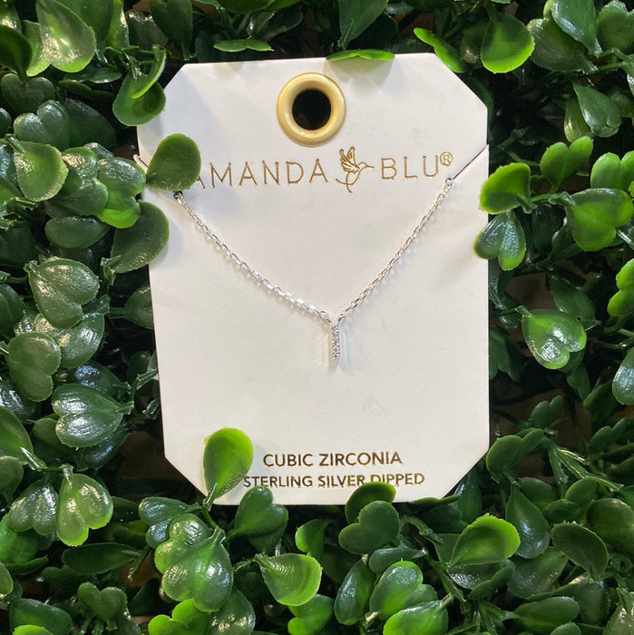 Rhinestone Initial Necklace - 2 Colors!