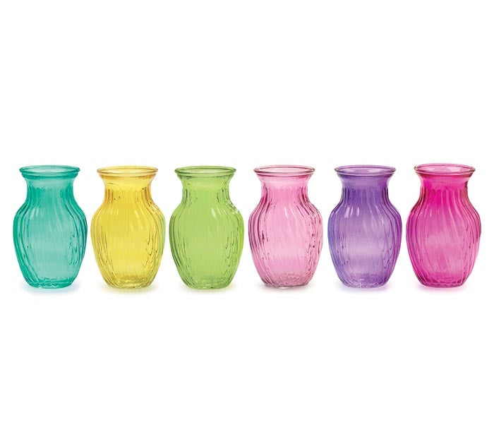 Swirl Glass Vases - 6 Colors!