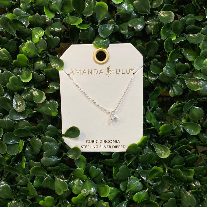 Rhinestone Initial Necklace - 2 Colors!