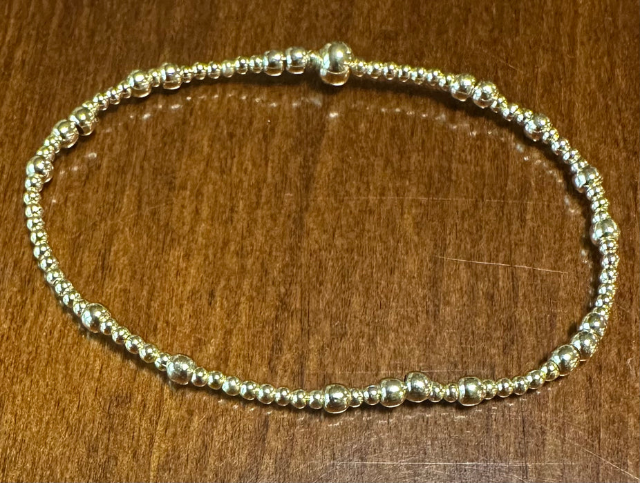 High Quality Gold Bead Bracelets.  Multiple Styles & Patterns.  Perfect for Stacking.