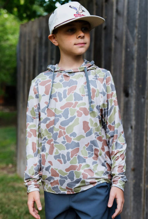 YOUTH Burlebo Driftwood Camo Performance Hoodie