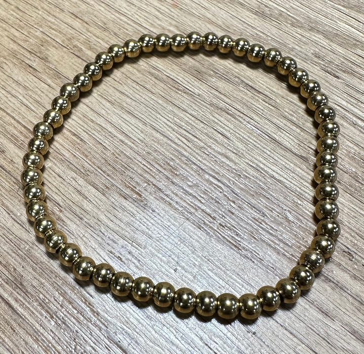 High Quality Gold Bead Bracelets.  Multiple Styles & Patterns.  Perfect for Stacking.