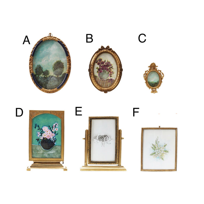 Pewter & Glass Framed Art - 6 Styles!
