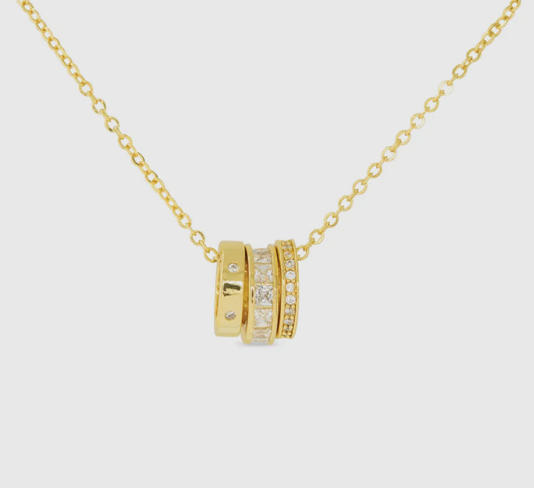 Triple Ring Necklace - 2 Colors!