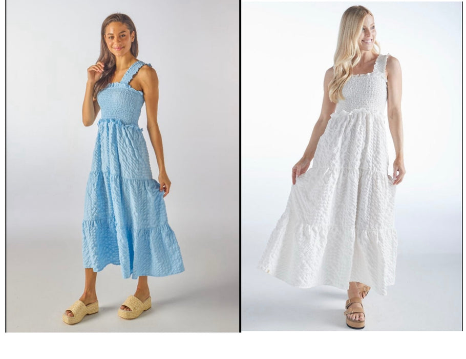 Falling For You Maxi Dress by Simply Southern - Large White