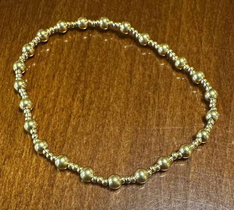 High Quality Gold Bead Bracelets.  Multiple Styles & Patterns.  Perfect for Stacking.