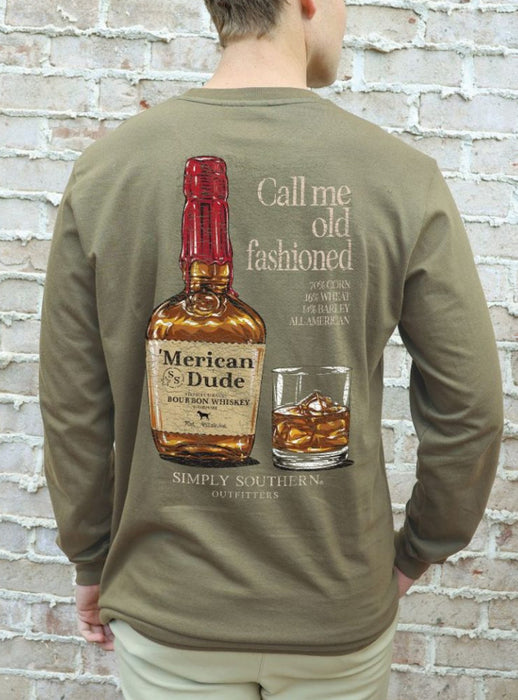 Call Me Old Fashioned Men's Long Sleeve Tee. M, L & 2XL