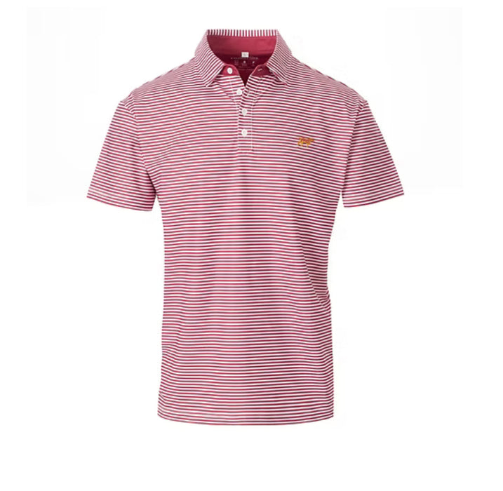 The Marshall Maroon & White Men’s Performance Polo