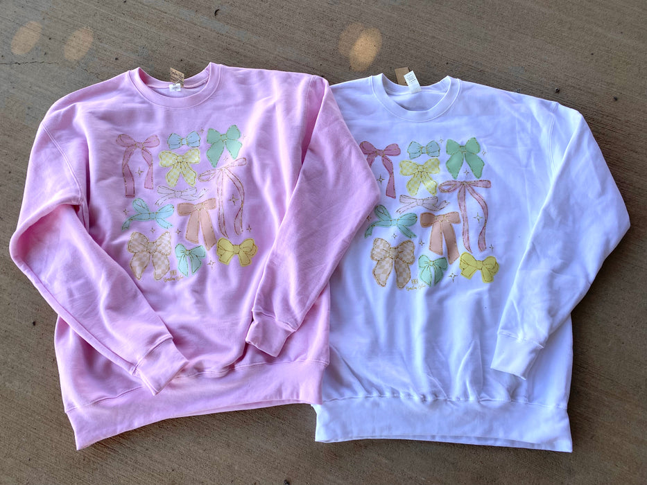 Cute Bow Sweatshirt. 2 Colors!