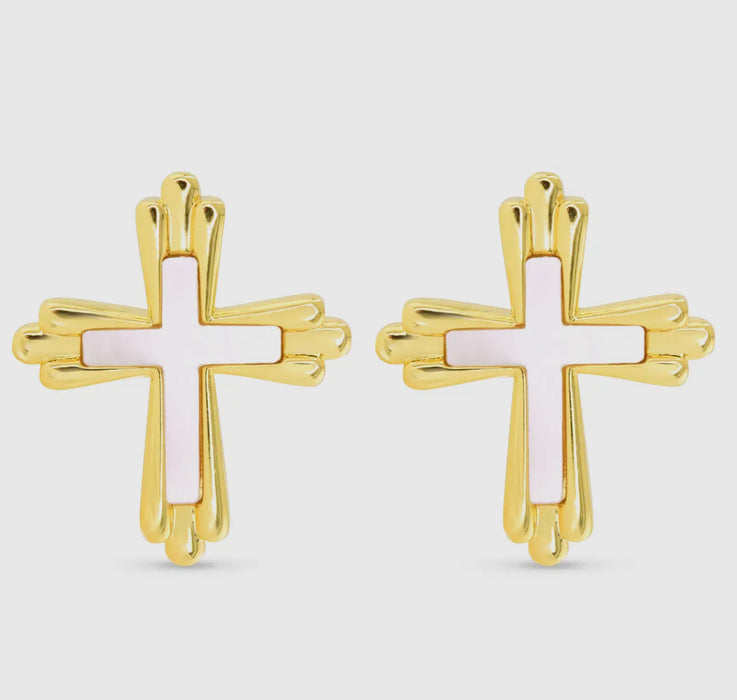 Traditional Cross Earrings - 2 Colors!