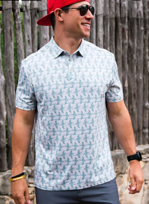 Burlebo Blue Flying Ducks Performance Polo