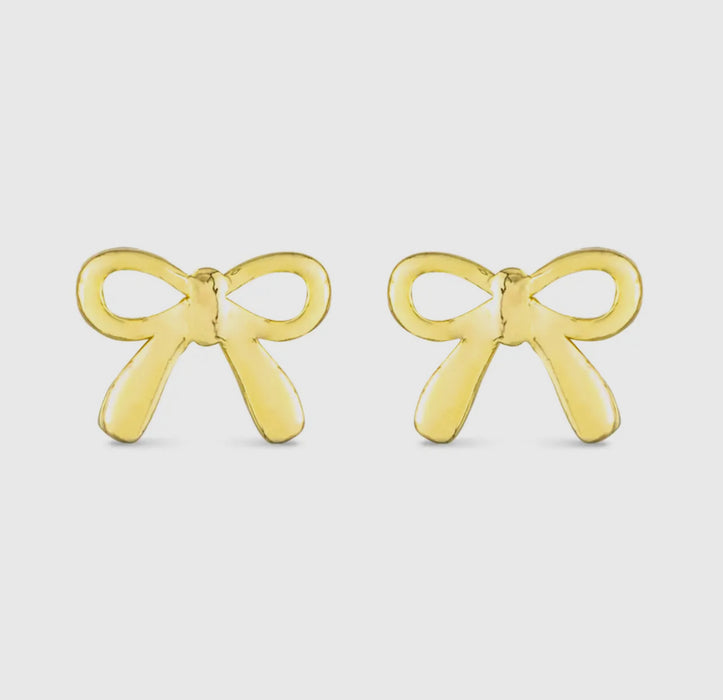 Gold Bow Earrings