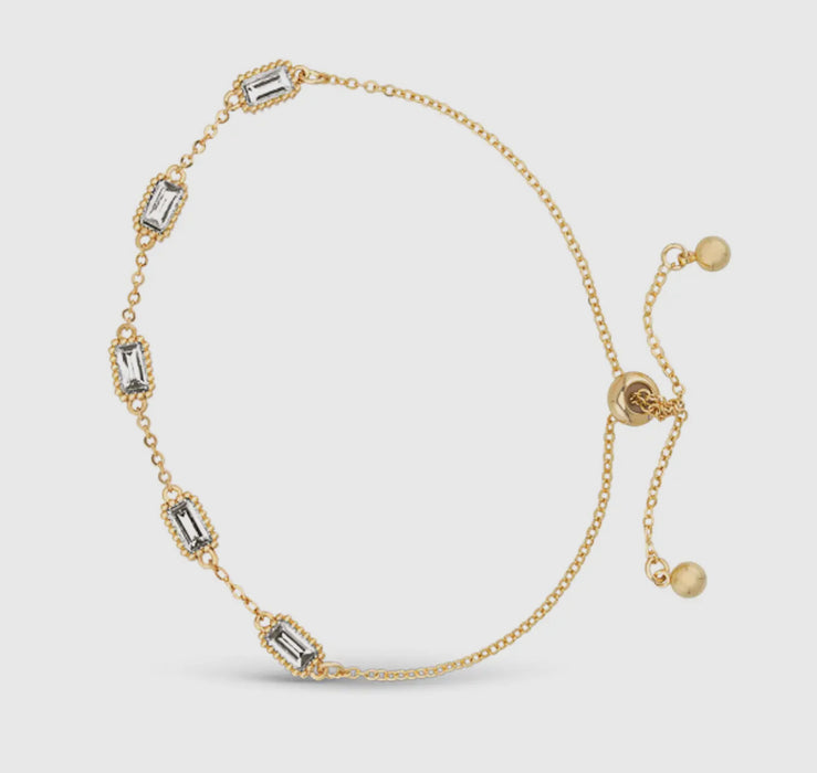 Clear CZ Station Bracelet