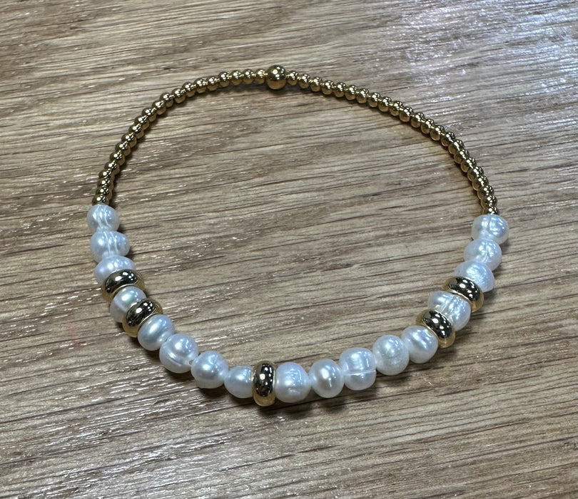 Various Gemstone & Gold Bead Bracelets. High Quality Non Tarnish Beads. Perfect for Stacking.