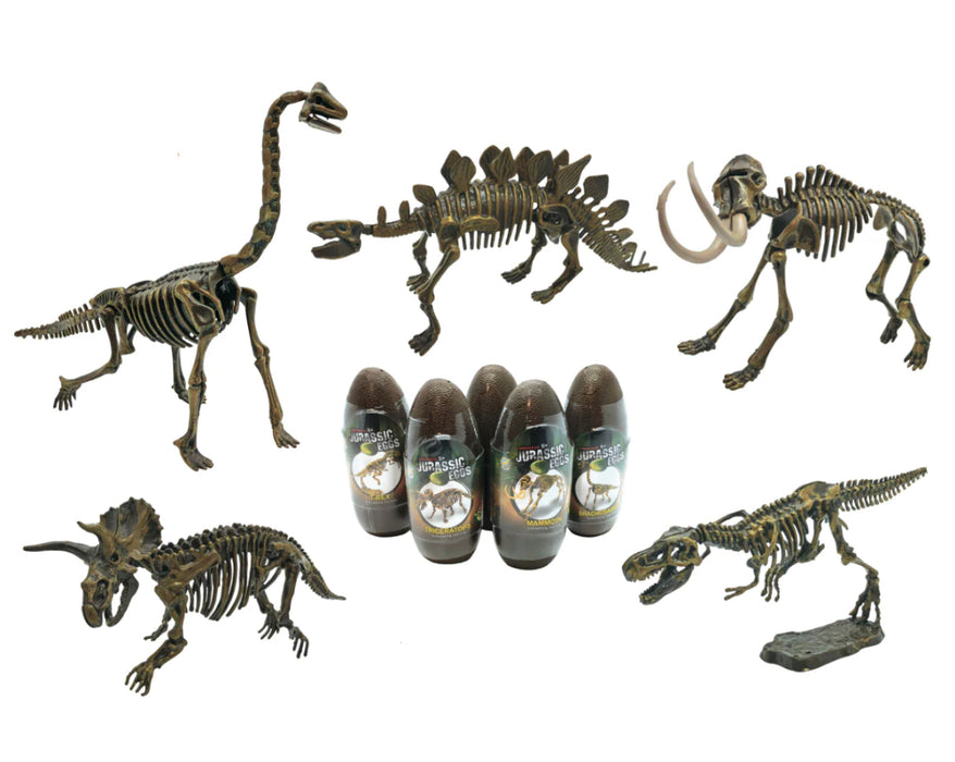 Dinosaur Fossil Egg. Each egg contains a dinosaur skeleton.