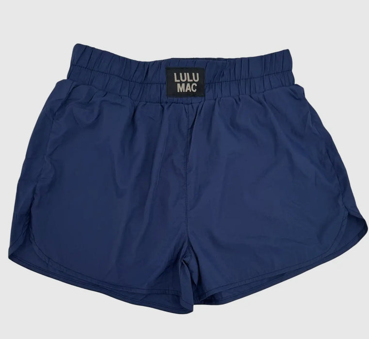 Navy Blue Lulu Mac Logo Shorts