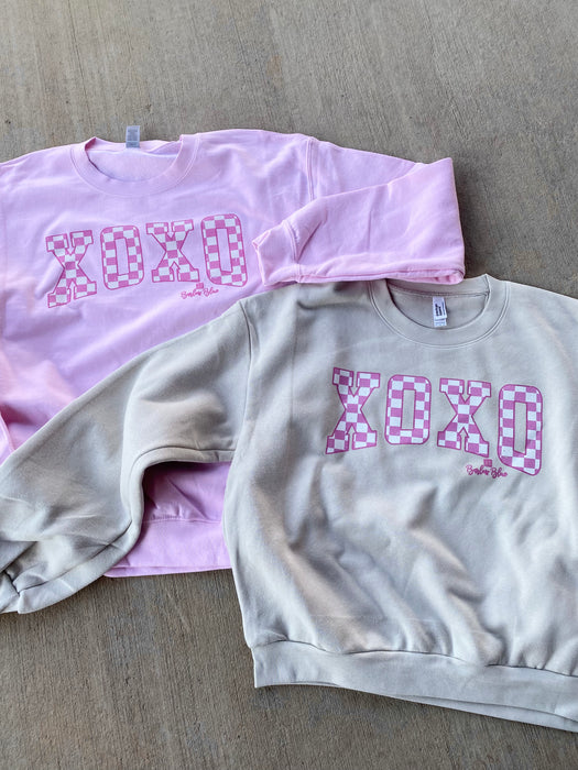 XOXO Checkered Print Sweatshirt and T-Shirt
