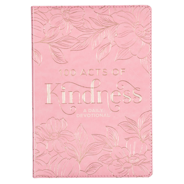 100 Acts of Kindness Pink Faux Leather Devotional