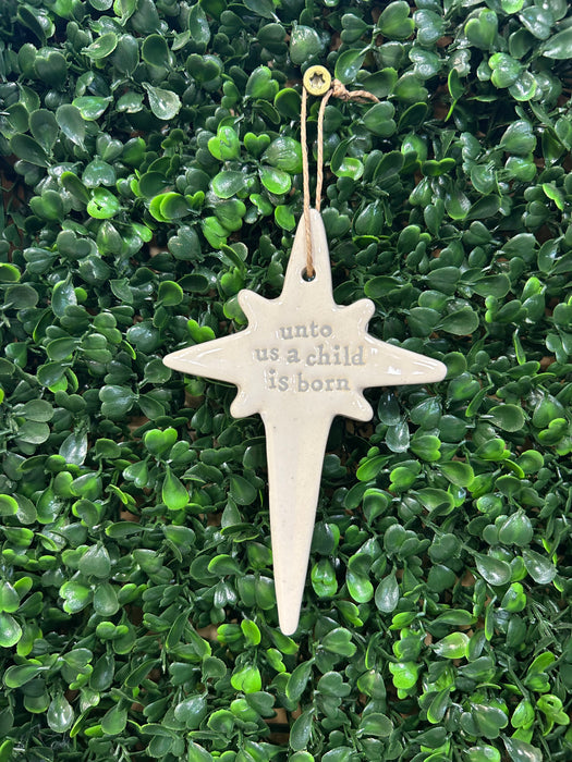 A Child is Born Star Ornament