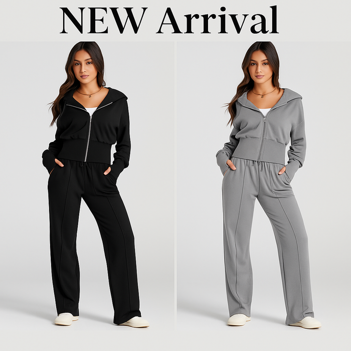Everyday Ease 2 Piece Hooded Set. Available in Grey & Black (S-2XL)