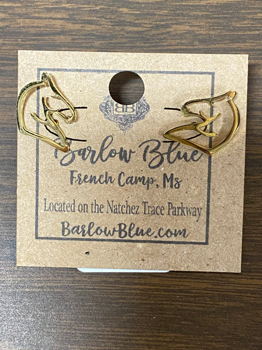 Charger Gold Cutout Earrings