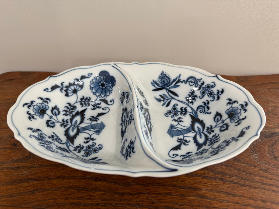 Vintage Blue Danube Blue Onion Divided Vegetable Serving Dish – Japan