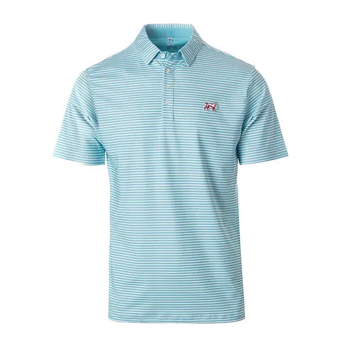 The Marshall Baby Blue/White Men’s Performance Polo