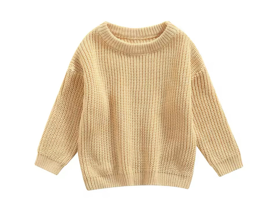 Unisex Beige Sweater for Babies & Toddlers