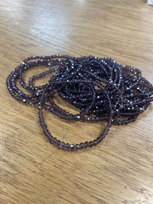 Rondelle Glass Beaded Bracelets w/ Small Beads