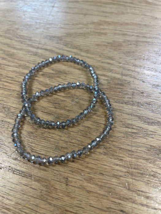 Rondelle Glass Beaded Bracelets w/ Small Beads