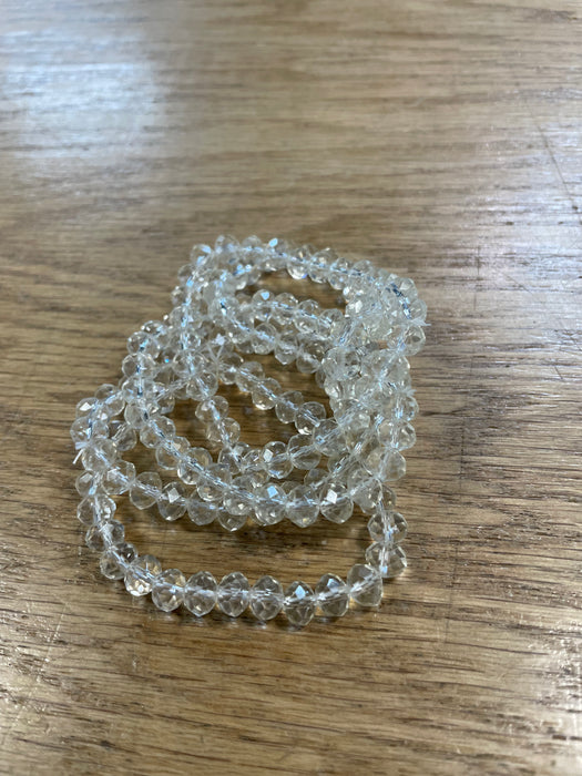 Rondelle Glass Bead Bracelets with Large Beads