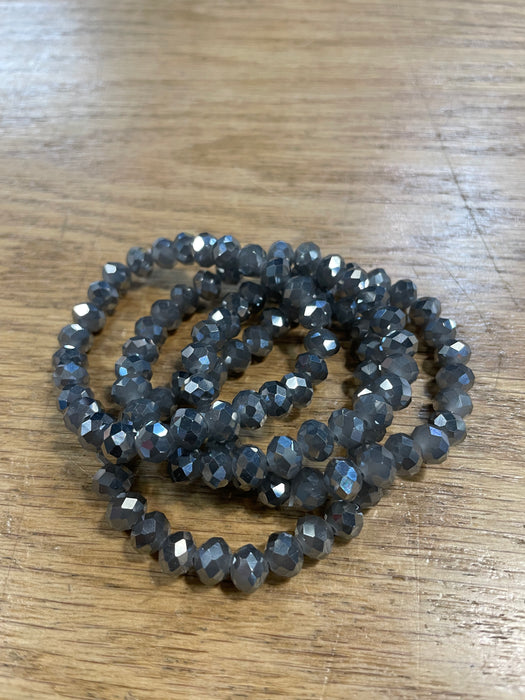 Rondelle Glass Bead Bracelets with Large Beads