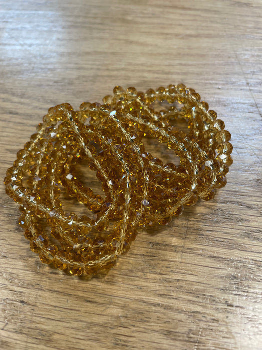 Rondelle Glass Bead Bracelets with Large Beads