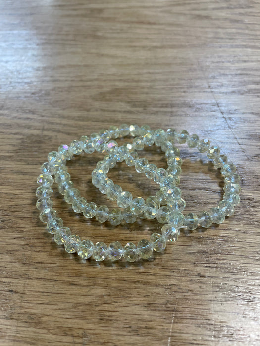 Rondelle Glass Bead Bracelets with Large Beads