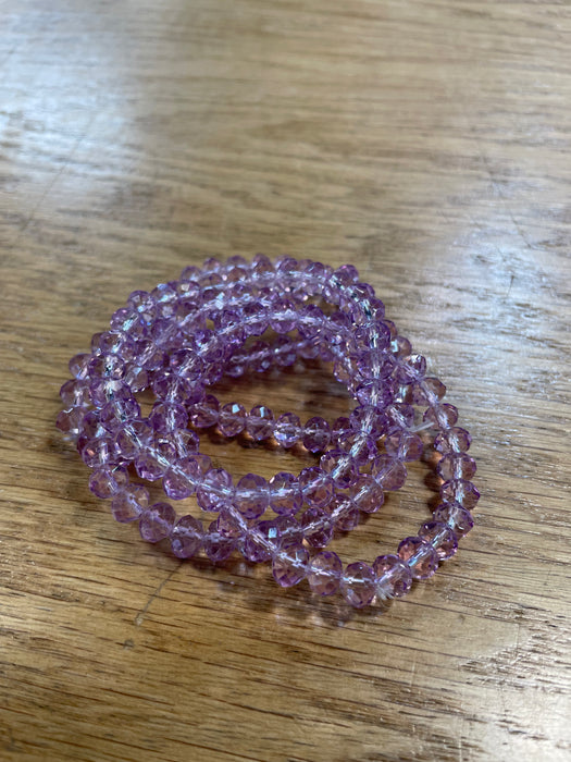 Rondelle Glass Bead Bracelets with Large Beads